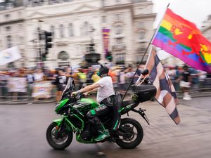 Supporting image for story: LGBT artists decry Supreme Court ruling at rainy London Pride parade