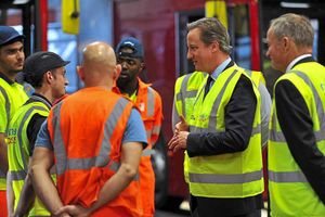 David Cameron on his visit to the National Express in Birmingham