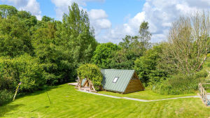The cabins include the Scandi-inspired tent-like Offa's Pitch