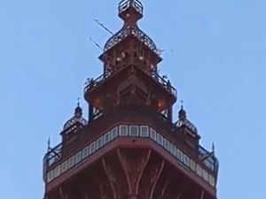 Supporting image for story: Flames reported at Blackpool Tower actually ‘orange netting’, police say