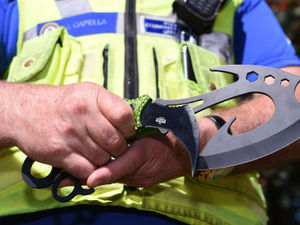 Supporting image for story: More than a dozen zombie knives seized following Operation Guardian patrols in Birmingham