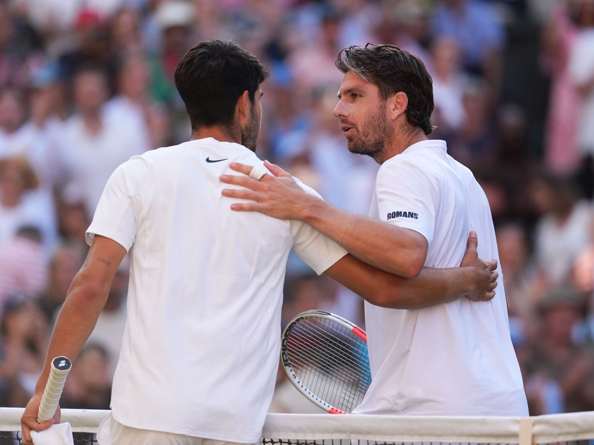 Wimbledon’s last British hope Cameron Norrie swept aside by Carlos Alcaraz
