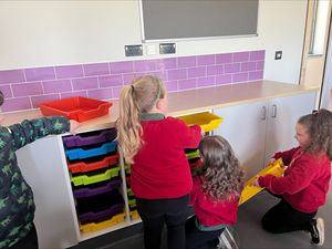 Pupils get ready for their new classrooms