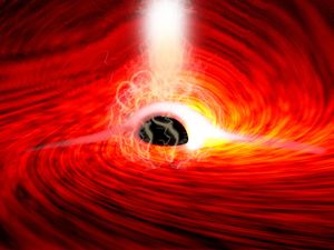 Supporting image for story: Light behind black hole seen by scientists for the first time
