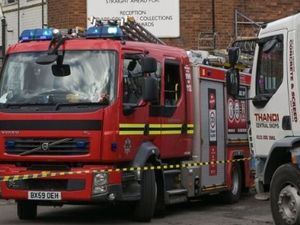 Fire engine on Alma Street