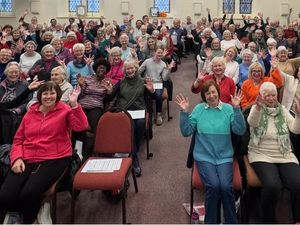 Supporting image for story: Scratch choir of 120 voices raise the roof in Welshpool