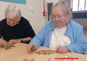 Ditherington members completing an art project.