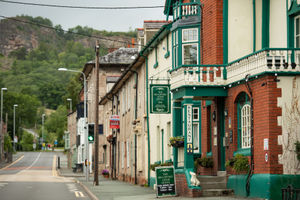 The Bradford Arms next to the A483 in Llanymynech
