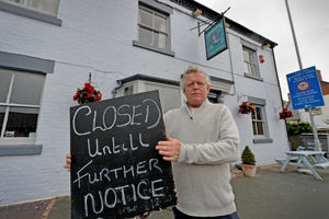 Closed - Landlord John Turner at the Dolphin in Llanymynech