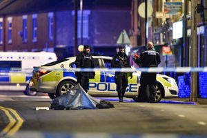 Police at the murder scene in Coventry. Photo: SnapperSK