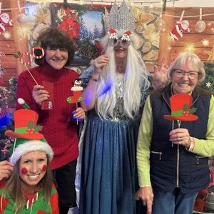 Ludlow Senior Residents with Ludlow Town Council Staff enjoying last years party.