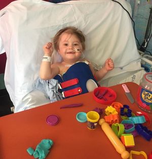 Ted in hospital aged three