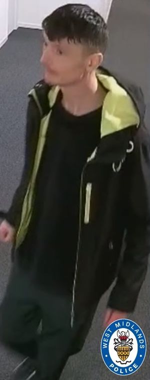 Police have released this image of the man it said it wants to speak to. Photo: West Midlands Police