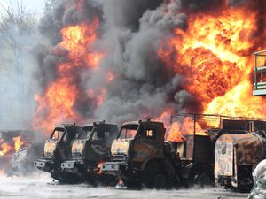 Supporting image for story: Russian forces take aim at foreign weapon supply lines amid bombardment