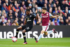 Bournemouth's Dango Ouattara and Aston Villa's Alex Moreno (right) during the Premier League match at Villa Park, Birmingham. Picture date: Saturday March 18, 2023. PA Photo. See PA story SOCCER Villa. Photo credit should read: David Davies/PA Wire...RESTRICTIONS: EDITORIAL USE ONLY No use with unauthorised audio, video, data, fixture lists, club/league logos or "live" services. Online in-match use limited to 120 images, no video emulation. No use in betting, games or single club/league/player publications..