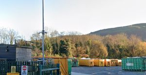 Lower Cwmtwrch Waste And Recycling Centre near Ystradgynlais. From Google Streetview