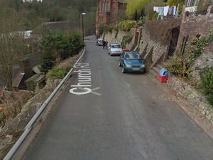 The narrow Church Road in Coalbrookdale. The wall is on the right hand side. Picture: Google Maps