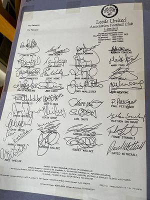 Squad signatures from Leeds United