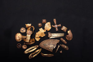 The Staffordshire Hoard, The largest hoard of Anglo Saxon Gold ever found press conference at Birmingham Museum and Art Gallery
