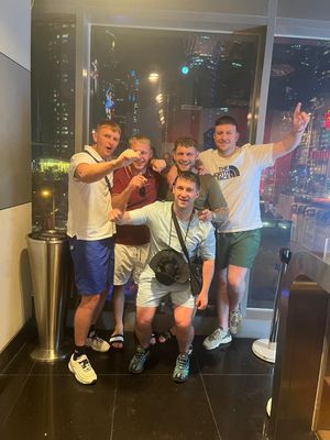 The Shrewsbury fans in Doha