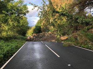 Supporting image for story: A490 landslide road should reopen next week