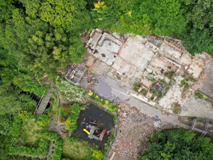 The site of the former Crooked House pub, near Dudley, a year after it was demolished