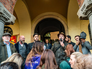 Supporting image for story: Protestors rally before handing in petitions against Dudley parking charges and leisure centre privatisation