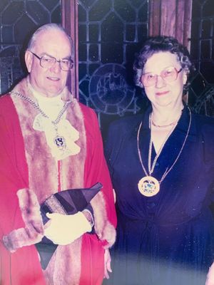 Owen and Joan Elias during Mr Elias' time as Mayor in the 1990s