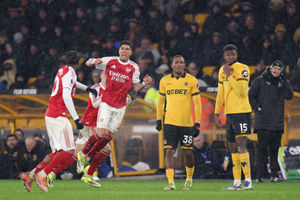 Arsenal's second goal was given after a VAR review (Photo by Michael Regan/Getty Images)