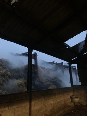 Crews tackle the fire. Photo: @SFRS_Wem