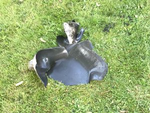 One of the exploded canisters. Photo: @SFRS_Clun