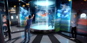 CGI of the planned Bear Grylls Adventure iFLY skydiving attraction at Birmingham NEC