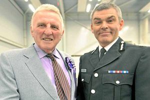 West Mercia police and crime commissioner Bill Longmore with chief constable David Shaw