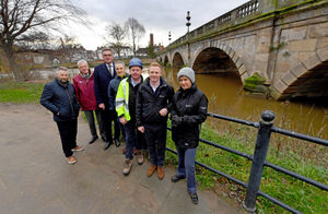 Floods Minister, Robbie Moore visits Shrewsbury to discuss River Severn Partnership plans for tackling flooding issues