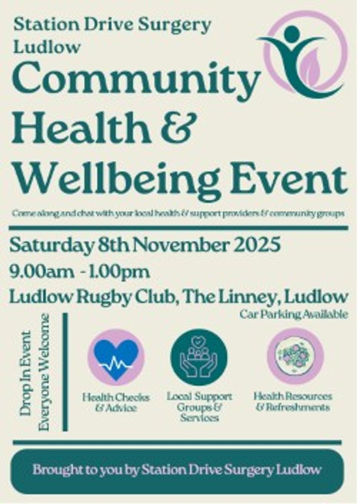 Ludlow GP Surgery running free Community Health and Wellbeing Event