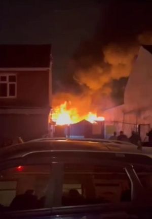 The house fire in the Foleshill area of Coventry on October 18 2025.