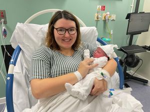 Supporting image for story: New ‘birth’ day tree recording names of babies born at Walsall hospital springs into life