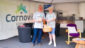 Simon Hodgetts and Debbie Hancox representing Cornovii Homes at the Shrewsbury Food Festival