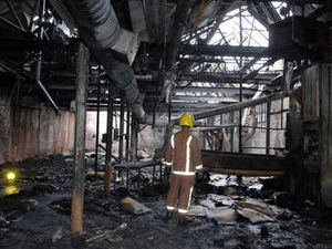 Supporting image for story: Arsonists strike at old factory