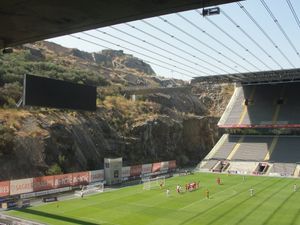 Braga's stadium is carved into a mountain