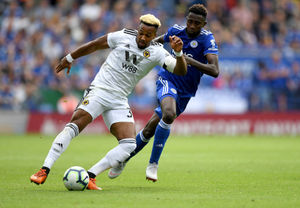 Adama Traore of Wolverhampton Wanderers and Wilfred Ndidi of Leicester City (AMA)