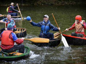 Supporting image for story: Soggy day hits  Ironbridge Coracle Regatta turnout