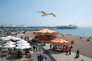 Sea Front at Brighton. Artist (Photo by National Motor Museum/Heritage Images/Getty Images)