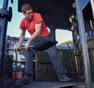 Volunteer Matthew Carty will be busy on the footplate at the Gala