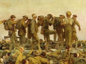 Supporting image for story: Peter Rhodes on the horror of gas warfare, the pessimism of today's youth and men portrayed as morons