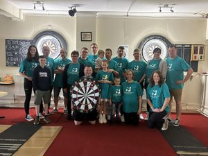 Supporting image for story: 12-hour dart-a-thon raises over £3,000 for hospice services