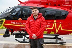 Alex Chapman, property maintenance technician at Midlands Air Ambulance Charity who is doing his training through City of Wolverhampton College