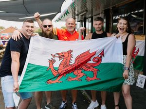 Supporting image for story: Supporters are out in force to roar on Welsh dragons