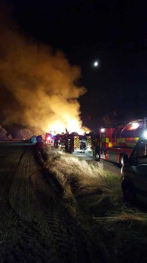 20 firefighters tackled the blaze, picture: Sam Westley