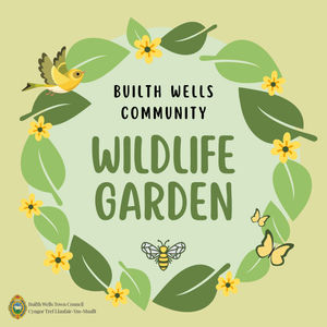 The new signs which will be placed in a Builth Wells bee garden